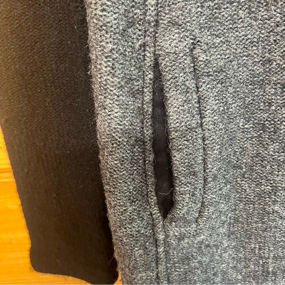 Ralph Lauren Gray and Black Wool Blend Long Sleeve Full Zip Coat M - Picture 4 of 7